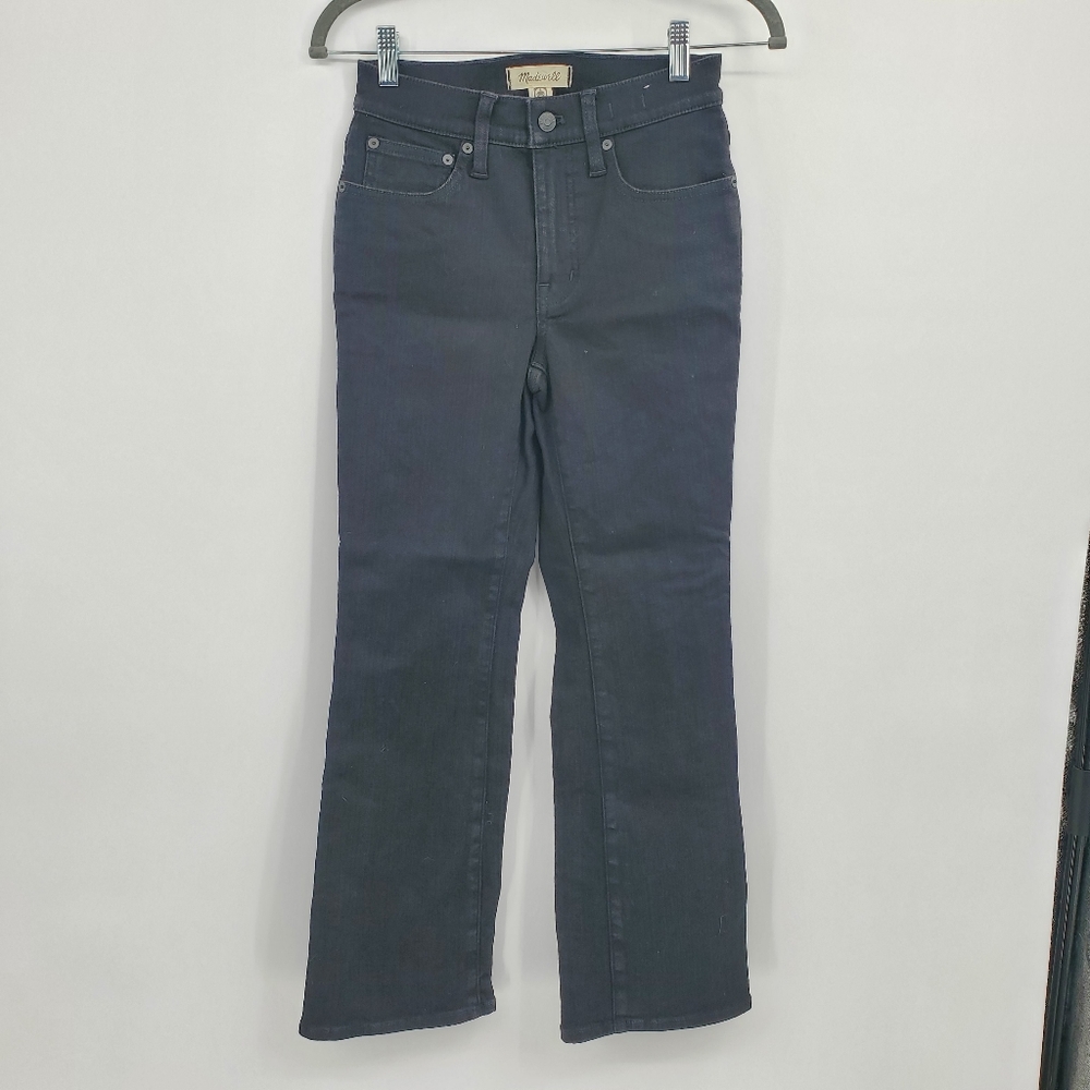 ♡ Madewell Mid-Rise Kickout Jeans Size 25 Black
